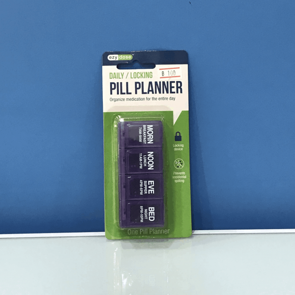 Easy Dose Pill Planner Daily/Locking สีม่วง