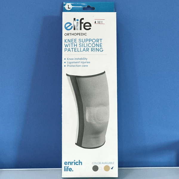 elife Orthopedic Knee Support with Silicone Patellar Ring Size L